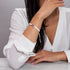 Cowrie Shell White Macrame Bracelet | .925 Sterling Silver